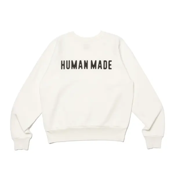 HUMAN MADE WHITE SWEATSHIRT