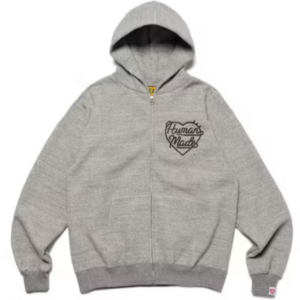 Human Made Heart Zip-Up Sweat Hoodie (FW22) Grey2